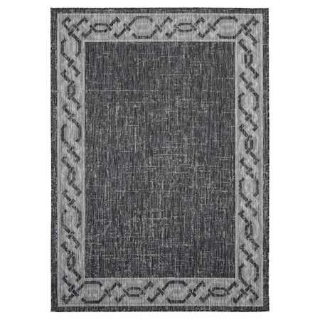Manmade Augusta Whitehaven Black Rectangle Area Rug - Black - 5 ft. 3 in. x 7 ft. 6 in. MA3090229